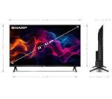 Sharp 32GF3265E, 32" Full HD QLED Google TV, 1920x1080 Frameless, 1 000 000:1, Active Motion 400, DVB-T/T2/C/S/S2, HDR10, Speaker 2x8W, Dolby Digital, Google Cast, HDMI (ARC/CEC), CI+, 3.5mm Headphone jack / line-out, RJ 45, 2xUSB, Wi-Fi, Bluetooth, Mini
