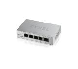 ZyXEL GS1200-5, 5 Port Gigabit web managed Switch + Lanberg patch cord CAT.6 FTP 3m, red