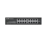 ZyXEL GS1100-16 v3 16-port Gigabit Unmanaged Switch + Lanberg patch cord CAT.6 FTP 3m, red