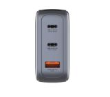 Verbatim Mini GaN Charger 100W with Display + 100W USB-C to USB-C Cable (Charger and Data transfer) Grey