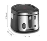 Tefal FF2588E0 Filtra Vision+, black, 1.2Kg / 2.1L, 1900W, timer, fix bowl, washable (lid, basket), adj. thermostat, on/off