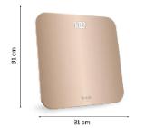 Tefal PP1900V0 Classic 3 Dune Metal, glass platform (31x31cm, 5mm), 180Kg / 100g, display (75x25), back light display, 3 x AAA battery included