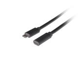 Lanberg USB-C M/F 3.1 cable 1.5m, Black