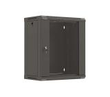 Lanberg Rack Cabinet, 19" wall-mount 12U/540x350 (flat pack) with glass door, Black