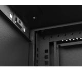 Lanberg Rack Cabinet, 19" wall-mount 12U/540x350 (flat pack) with glass door, Black