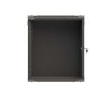 Lanberg Rack Cabinet, 19" wall-mount 12U/540x350 (flat pack) with glass door, Black