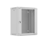 Lanberg Rack Cabinet, 19" wall-mount 12U/540x350 (flat pack) with glass door, Grey