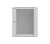 Lanberg Rack Cabinet, 19" wall-mount 12U/540x350 (flat pack) with glass door, Grey