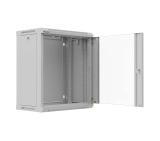 Lanberg Rack Cabinet, 19" wall-mount 12U/540x350 (flat pack) with glass door, Grey