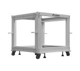 Lanberg open rack 19" 9U 600x600-1100 adjustable, grey