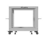 Lanberg open rack 19" 9U 600x600-1100 adjustable, grey