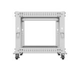 Lanberg open rack 19" 9U 600x600-1100 adjustable, grey