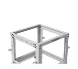 Lanberg open rack 19" 9U 600x600-1100 adjustable, grey