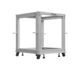 Lanberg open rack 19" 12U 600x600-1100 adjustable, grey