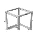 Lanberg open rack 19" 12U 600x600-1100 adjustable, grey