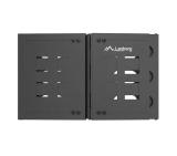 Lanberg Folding Bracket, wall-mount 19" 6U 497x400/240, Black