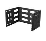 Lanberg Folding Bracket, wall-mount 19" 6U 497x400/240, Black