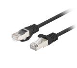 Lanberg patch cord CAT.6 FTP 0.25m, Fluke Passed, black (10-pack)