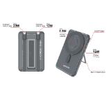 Verbatim Charge 'n' Go 2C Power Bank Magnetic Wireless 5000mAh with 2 USB-C Cables & Stand Grey