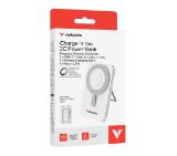 Verbatim Charge 'n' Go 2C Power Bank Magnetic Wireless 5000mAh with 2 USB-C Cables & Stand Silver