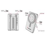 Verbatim Charge 'n' Go 2C Power Bank Magnetic Wireless 5000mAh with 2 USB-C Cables & Stand Silver