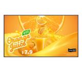 LG 55UH5Q, 55" 4K UHD  3840x 2160 Signage, 24/7, Slim Design, webOS 6.0, Brightness : 500 nits, 1,200:1, DCR 1,000,000:1, 8ms (G to G), Bezel Width : 11.4 mm, Speaker (10W X 2), HDMI, RS232C, Audio, DP, RJ45, USB 2.0, PBP, IP5X, Portrait / Landscape, Bla