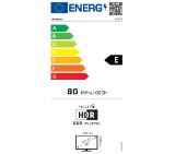 Hisense 65" E7S, 4K Ultra HD 3840x2160, QLED, Quantum Dot, HDR 10+, HLG, Dolby Vision, DTS Virtual X, Smart TV,Light Sensor,WiFi Direct, BT, Anyview Cast, 3xHDMI, 2xUSB, LAN, CI+, DVB-T2/C/S2, Black