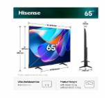 Hisense 65" A6S, 4K Ultra HD 3840x2160, DLED, DFA, Precision Colour, HDR 10+, HLG, Dolby Vision, DTS Virtual X, Smart TV, WiFi, BT, Light Sensor, Gaming Mode, 1xHDMI2 eArc, 3xHDMI, 2xUSB, LAN, CI+, DVB-T2/C/S2, Black