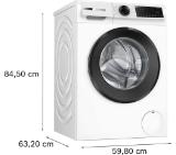 Bosch WGJ24401BY, SER6, Washing machine 9kg, A, 1400rpm, 52/72dB(A), Iron Assist, waveDrum 65l, AntiStain 4 via App, black-blackgrey door, HC, Inclined direct touch display