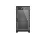 Lanberg Rack Cabinet 19" Free-Standing 22U/600X1000 (FlAT Pack) With Glass Door Black