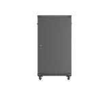 Lanberg Rack Cabinet 19" Free-Standing 22U/600X1000 (FlAT Pack) With Glass Door Black