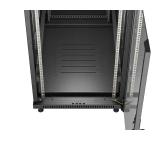Lanberg Rack Cabinet 19" Free-Standing 22U/600X1000 (FlAT Pack) With Glass Door Black