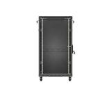 Lanberg Rack Cabinet 19" Free-Standing 22U/600X1000 (FlAT Pack) With Glass Door Black