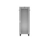 Lanberg Rack Cabinet 19" Free-Standing 32U/600X800 (FlAT Pack) With Glass Door LCD Grey V2
