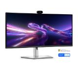 Dell P3426WEV, 34.1"  Curved Webcam Monitor, IPS Anti-Glare, 5ms, 100 Hz, 1500:1, 350 cd/m2, UW-QHD 3440x1440, 99% sRGB, HDMI, Display Port, USB-C Hub, RJ45, Webcam, KVM Switch, PD 90W, Height Adjustable, Pivot, Swivel, Tilt, Black