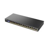 ZyXEL GS1100-16EPS Slimline PoE+ 135W 16 port Gigabit - DIP selector Unmanaged Switch