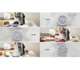 Bosch MFWS860M, SER8, Meat mincer, Blocking power: 2500W, 4,5 kg/min, 10-year motor, dishwasher safe, tomato press, 4 grating discs, kebbe att., sausage att., silver black