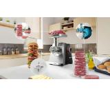 Bosch MFWS835M, SER8, Meat mincer, Blocking power: 2500W, 4,5 kg/min, 10-year motor, dishwasher safe, tomato press, kebbe att., sausage att., silver black