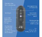 Beurer BR 115 BiteX Max Graphite Grey Insect bite healer with no chemical additives, anti itching, inflammation & swelling, 2 different programmes, light, rechargeable, larger heat area with optional