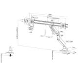 Neomounts Monitor arm 10-32" - gas spring - Topfix - 180°-stop