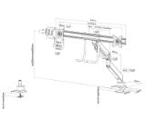 Neomounts Monitor arm 10-32" - gas spring - Topfix - 180°-stop