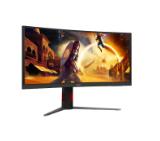 AOC CU34G4CA, 34" Curved 1500R, Fast VA, WLED, 3440x1440@180Hz, 1ms GtG, 0.5ms MPRT, 450cd m/2, 3000:1, Adaptive Sync, FlickerFree, Low Blue Light, Tilt, Height Adjust, Swivel, 2xHDMI, DP, USB hub