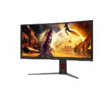 AOC CU34G4CA, 34" Curved 1500R, Fast VA, WLED, 3440x1440@180Hz, 1ms GtG, 0.5ms MPRT, 450cd m/2, 3000:1, Adaptive Sync, FlickerFree, Low Blue Light, Tilt, Height Adjust, Swivel, 2xHDMI, DP, USB hub