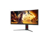 AOC CU34G4ZCA, 34" Curved 1500R, Fast VA, WLED, 3440x1440@250Hz, 1ms GtG, 0.3ms MPRT, 450cd m/2, 3000:1, Adaptive Sync, FlickerFree, Low Blue Light, Tilt, Height Adjust, Swivel, 2xHDMI, DP, USB hub