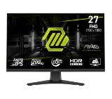 MSI MAG 272F Gaming Monitor, 27", 0.5ms, 200Hz Rapid IPS, 1920x1080, AMD FreeSync Premium, AI Vision, Console Mode, HDR Ready, 300nits AG, 1.07B, 1000:1, 100M:1, DP(1.2a), HDMI(2.0b), Headphone-out, Tilt, VESA 100, Internal PSU, Black, 3.9kg