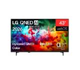 LG 43QNED71B3B, 43" 4K QNED MiniLED Smart TV, 3840x2160, DVB-T2/C/S2, Alpha 7 AI Processor, HDR10 / HLG, webOS 26 ThinQ, VRR / ALLM / HGiG, 4K Super Upscaling, WiFi 5, Bluetooth 5.3, AirPlay 2, LAN, CI, HDMI, AI Sound Pro, Google Cast, 2 pole Stand