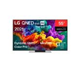 LG 55QNED86B3B, 55" 4K QNED MiniLED Smart TV, 3840x2160, 120Hz Native (VRR 144Hz), DVB-T2/C/S2, Alpha 7 AI Processor, HDR10 / HLG, Dolby Vision, webOS 26 ThinQ, VRR / ALLM / HGiG, 4K Super Upscaling, WiFi 5, Bluetooth 5.3, AirPlay 2, LAN, CI, HDMI, AI