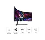 Samsung LS57CG952, 57" Odyssey Neo G95NC 57" Quantum Mini-LED Dual UHD, 7680x2160, 240Hz 1ms, HDMI, USB Hub, White/Black + Logitech G102 Mouse, Lightsync RGB, 8000 DPI, 6 Programmable Buttons, Black
