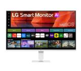 LG 27U511SB-W, 27" IPS Smart webOS23, 120Hz, 5ms, 1500:1, 250cd/m, FHD 1920x1080, ThinQ, sRGB 99%, HDR 10, HDMI, USB, Bluetooth, AirPlay 2, Speacers 5W x 2, Tilt, White