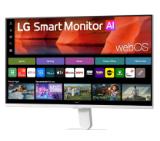 LG 27U511SB-W, 27" IPS Smart webOS23, 120Hz, 5ms, 1500:1, 250cd/m, FHD 1920x1080, ThinQ, sRGB 99%, HDR 10, HDMI, USB, Bluetooth, AirPlay 2, Speacers 5W x 2, Tilt, White